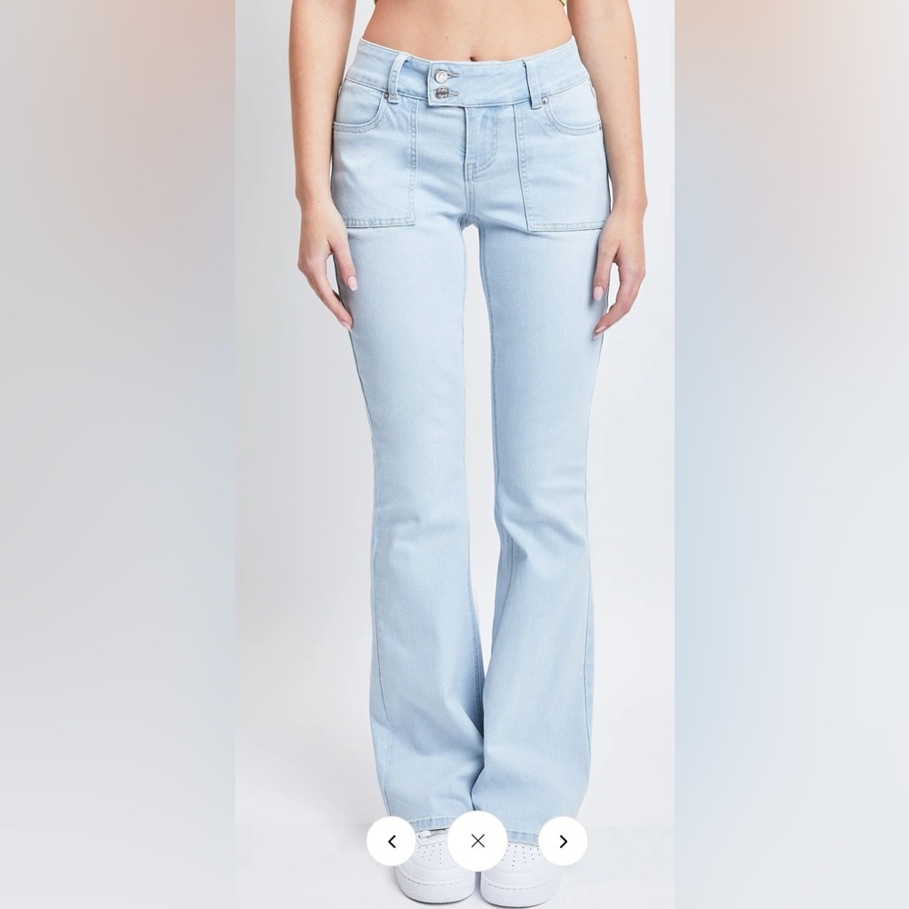 YMI JUNIOR LOW-RISE FLARE JEAN WITH FLAP BACK POCKETS NWT